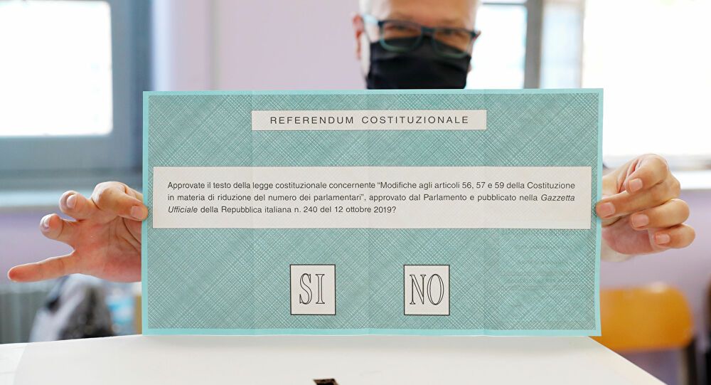 Italia-referendo Italianos votan “sí” a recortar el número de parlamentarios