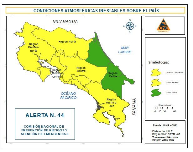 Alerta amarilla por inestabilidad atmosférica en casi todo el territorio nacional desde hoy