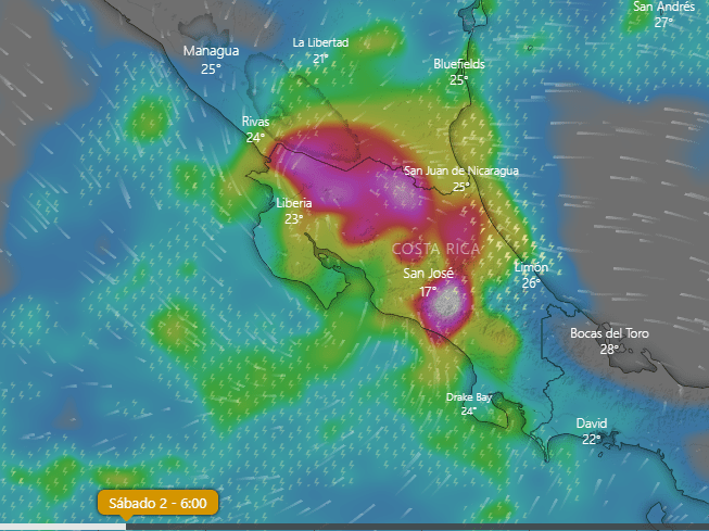 Posible llegada de ciclón Bonnie a Costa Rica