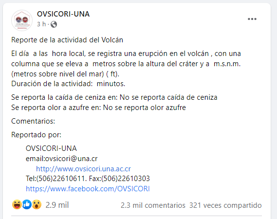 Ovsicori-reporte-fallido Reporte fallido de Ovsicori sobre erupción volcánica provoca cientos de bromas