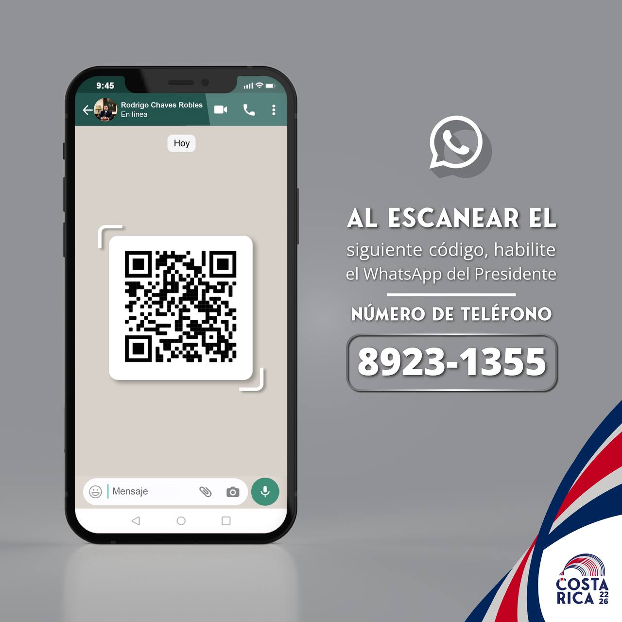 #ÚLTIMAHORA Activan el WhatsApp del presidente