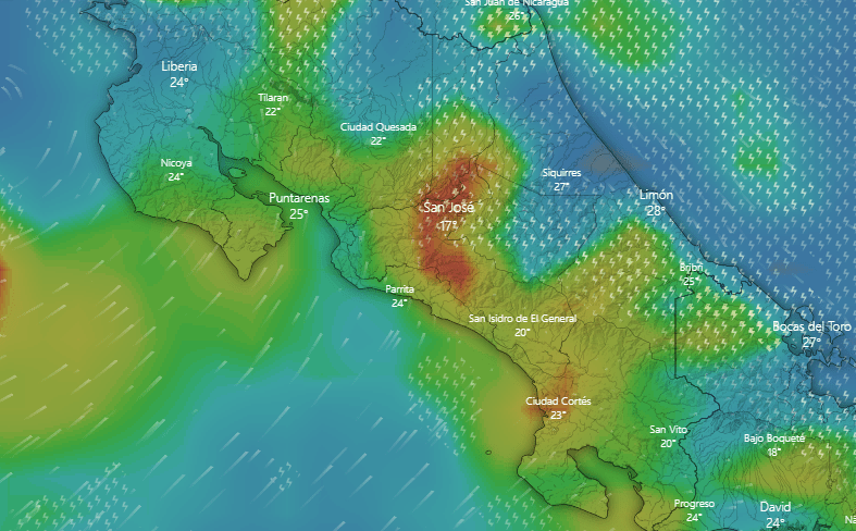 Suben a alerta amarilla todo el Pacífico y Valle Central por constantes lluvias