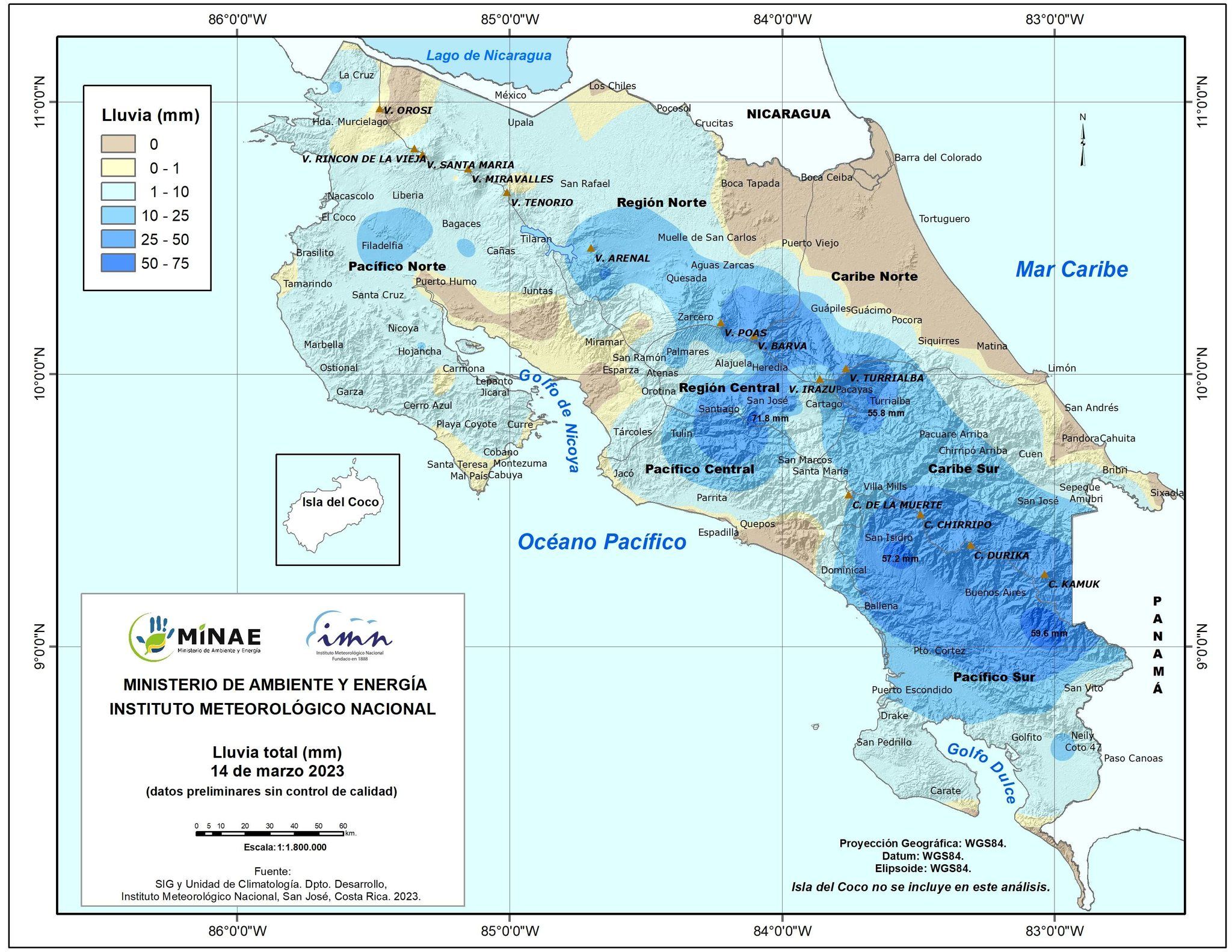 Lluvias del 14 de marzo 2023 El marzo más lluvioso de la historia meteorológica de Costa Rica.