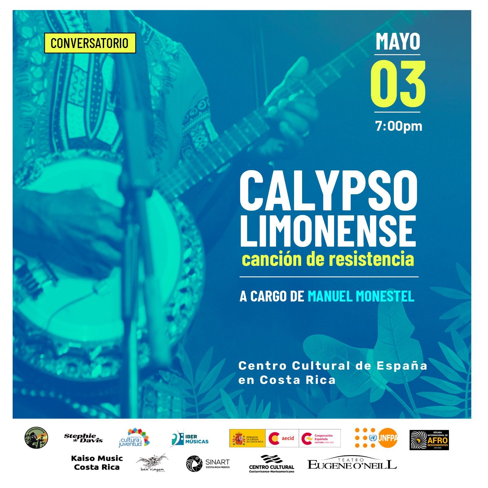Día Calypso, conversatorio 3mayo A celebrar el calipso costarricense