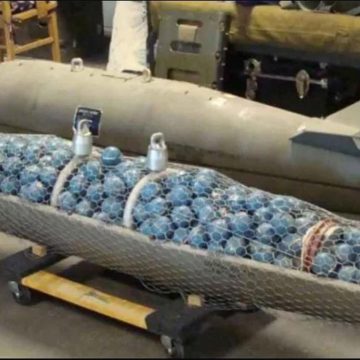 Bombas-de-Racimo Hezbolá acusa a Israel de lanzar las ilegales e inhumanas bombas de racimo en el sur del Líbano
