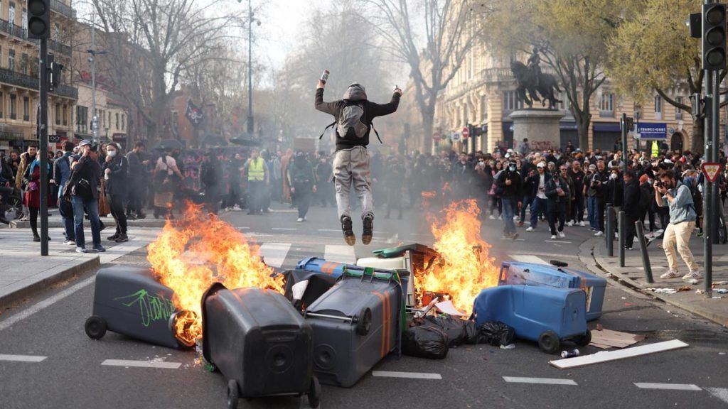 Protestas en Toulouse Francia