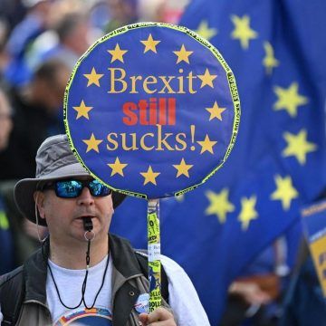 Ven al Brexit como un gran error: Manifestantes piden en Londres el regreso de Reino Unido a la UE