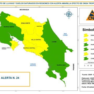alerta amarilla por fuertes y persistentes lluvias