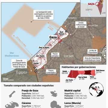 (Gráficos y mapas) La situación de guerra en la Franja de Gaza