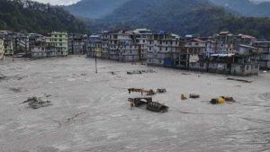 repentina inundación por ruptura de lago glacial