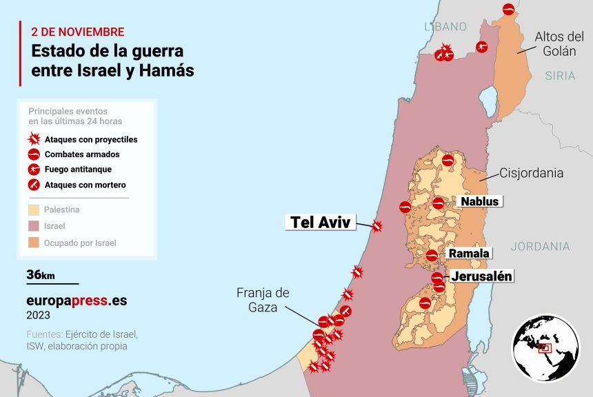 Así va la ‘guerra del odio’: Milicia iraní llega a Líbano mientras Israel completa cerco al norte de Gaza y bombardea a refugiados
