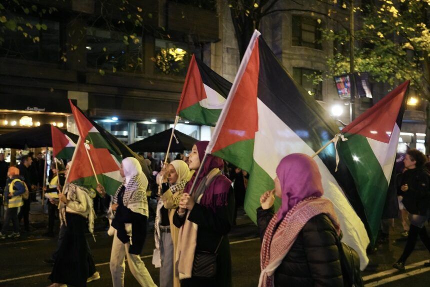 Flotilla secuestrada por Israel: Activistas en huelga de hambre, violación de derechos humanos y multitudinaria manifestación en Estambul