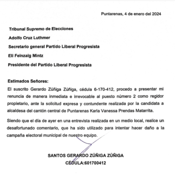 Según el TSE la renuncia de candidato del PLP es válida y procede