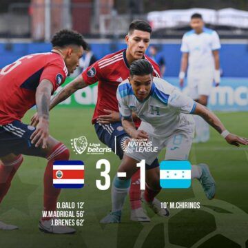 Costa Rica clasifica a la Copa América después de ganar 3 a 1 a Honduras en un juego disputado y parejo