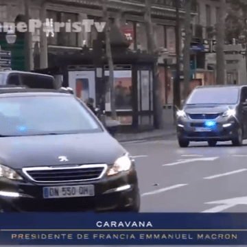 Presidencia envía video asemejando las escoltas de los mandatarios de EE.UU. y Francia con la que tiene Chaves Robles