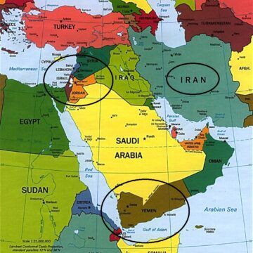 Mapa-oriente-medio-1 ¿Qué tan grandes y poderosos son los ejércitos de Irán e Israel en una eventual confrontación entre ambos?