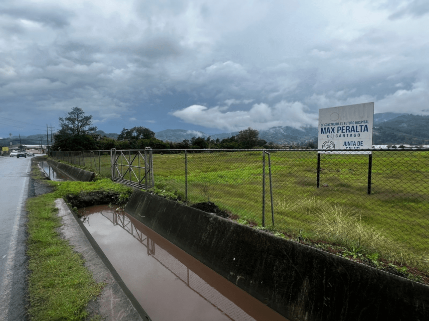 Pese a temporal que causó daños en techos de Cartago el lote para el nuevo hospital está en normal estado