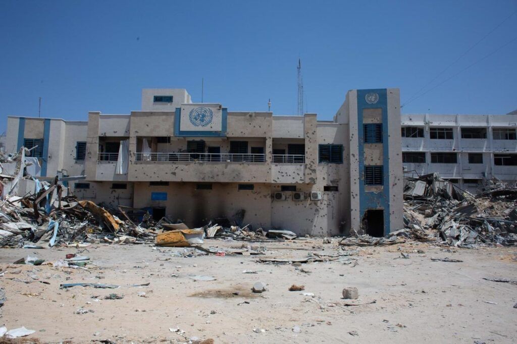 EuropaPress 6310753 sede unrwa destruida franja gaza