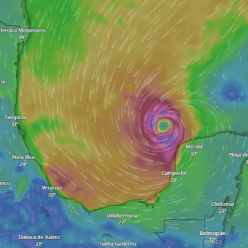 Imagen satelital: El poderoso e histórico huracán Milton llega a categoría 5 en su paso por el Golfo de México y en ruta hacia Florida