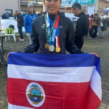 Marchista costarricense Noelia Vargas se impuso a las alemanas y obtiene oro en el Lusatian Race Walking