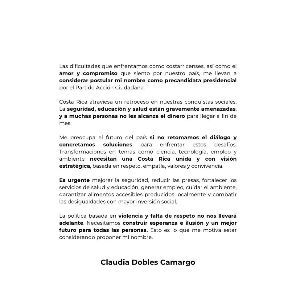 Claudia DObles precandidata