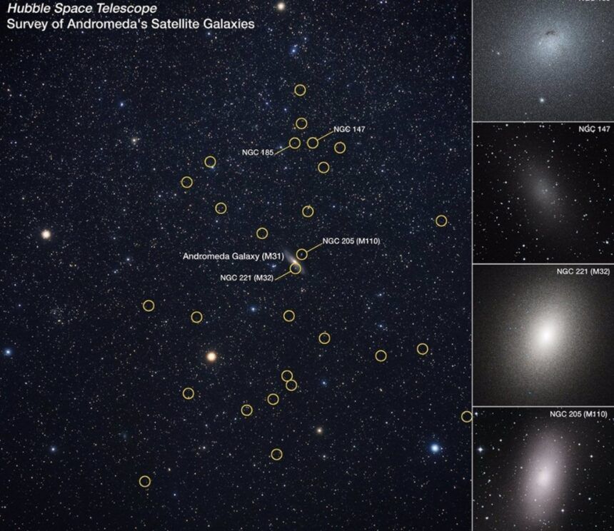 Hubble sigue emitiendo sorpresas: toma una vista aérea del ecosistema de la galaxia de Andrómeda