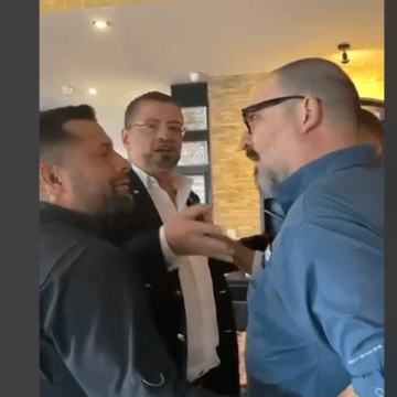 Chaves Bulgarelli imagen Los videos: Presidente Rodrigo Chaves llegó a intimidar en restaurante a testigo de la corona en su contra por caso por contrato BCIE