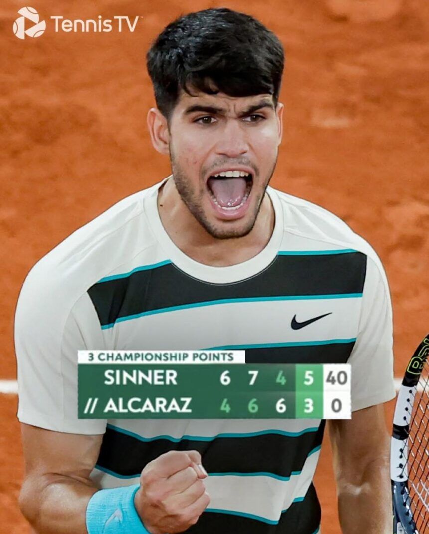 El tenista español Carlos Alcaraz gana la final más larga de la historia y se deja el Roland Garros