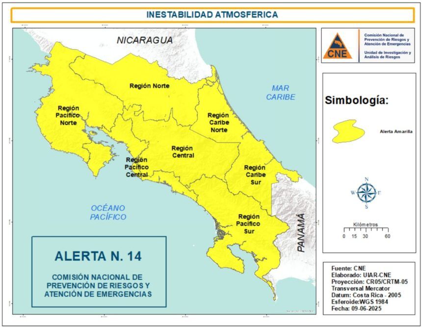Video: CNE pone en alerta amarilla todo el territorio nacional ante llegada de lluvias y daños del fin de semana en Siquirres y otros lugares