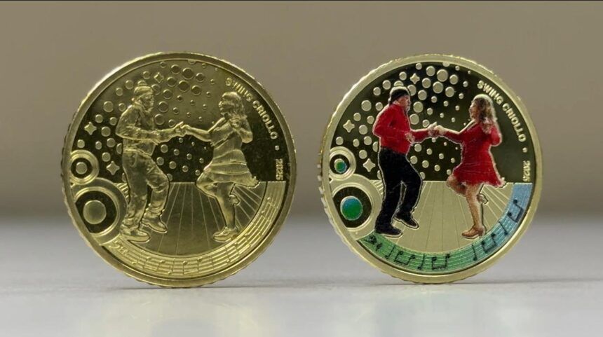Sale a la venta moneda alusiva al swing criollo costarricense con un costo de ¢9000