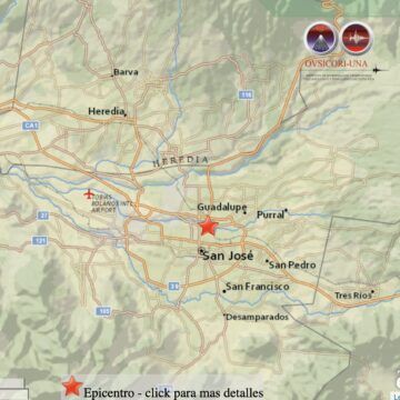 ¡Fuerte sismo en el puro centro de San José despertó miles de personas!: Ovsicori reporta intensidad de 4,1 y poca profundidad de 4 km