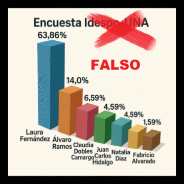 Laura Fernández y chavistas mienten sobre resultados de la encuesta del Idespo en entrevistas y redes sociales