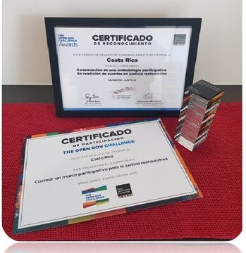 Poder Judicial recibe premio internacional por justicia restaurativa: el “Open Government Challenge”