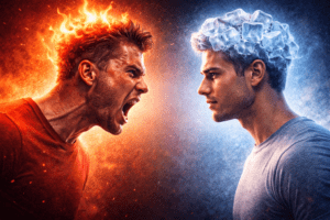 Persona acalorada versus persona fresca Debatir sin batirse