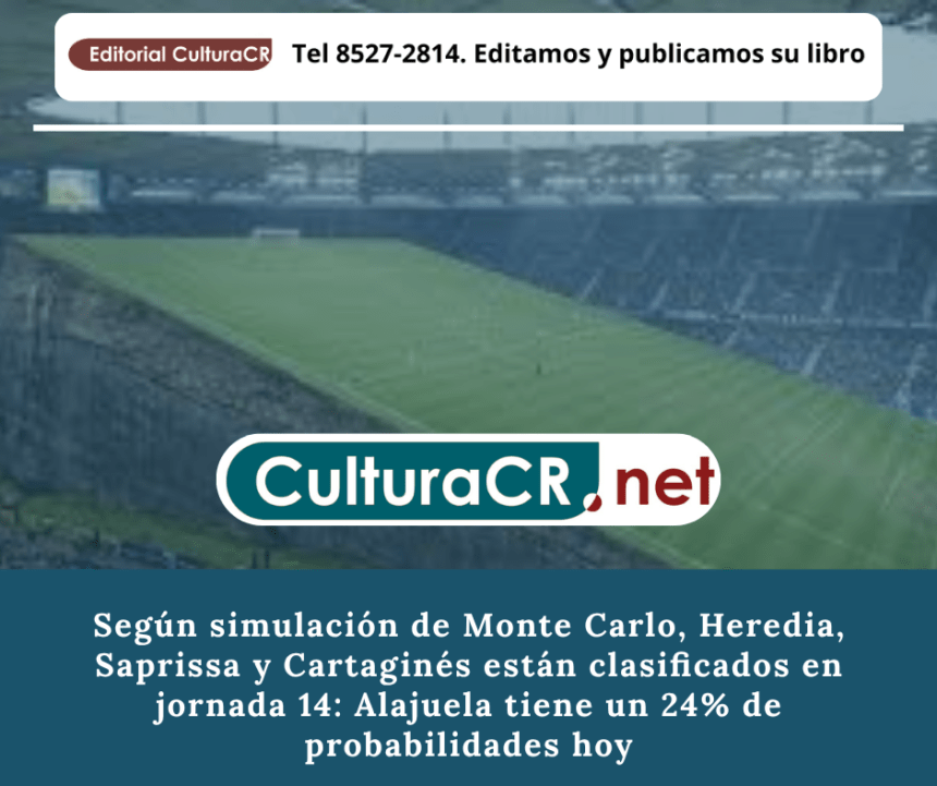 Según simulación, Heredia, Saprissa y Cartaginés están casi clasificados en jornada 14: Alajuela tiene un 24% de probabilidades hoy