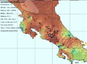 "Sismo con retumbo" de anoche llegó a magnitud local de 5.5 en Acosta pero con profundidad de 63 km (y volcán Poás tuvo 2 erupciones)