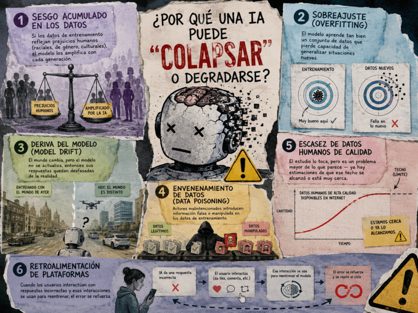 ¿Puede una inteligencia artificial "enloquecer" o colapsar? Científicos descubren cómo evitarlo (por ahora)