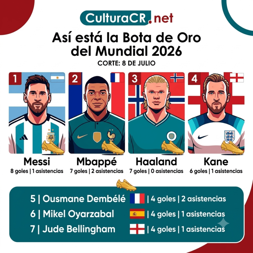 Messi, Mbappé, Haaland o Kane, la Bota de Oro que puede ganar el Mundial