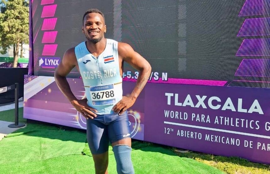 El costarricense Sherman Güity iguala récord mundial en 100 mts planos T64 y demuestra que sigue superándose