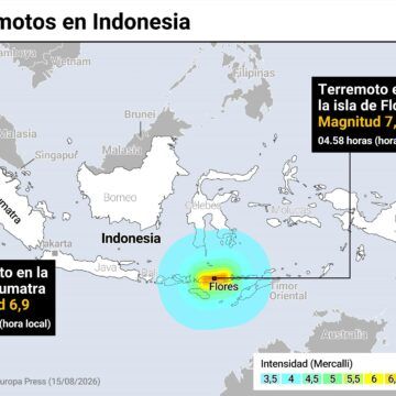 Secuencia de terremotos en Indonesia deja ya cerca de 50 muertos
