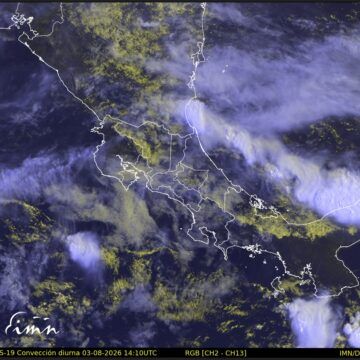 Inestabilidad atmosférica trae tiempo lluvioso y alerta amarilla para Pococí, Guácimo, Siquirres, Matina y Turrialba