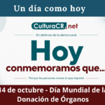 Un día como hoy 14 de octubre - Donación de órganos