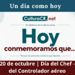 Un día como hoy 20 de octubre | Chef - Controlador aéreo