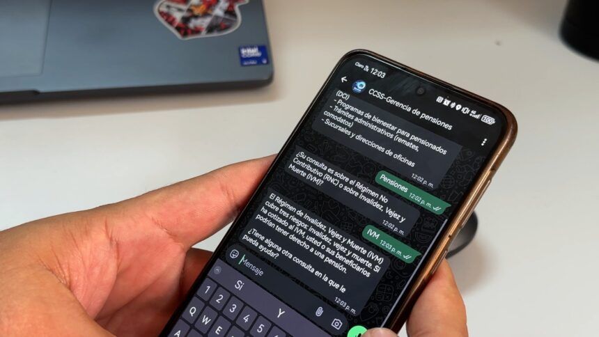 Asistente virtual de pensiones: la CCSS atiende consultas por WhatsApp