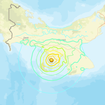 Otro terremoto estremece Panamá: Magnitud entre 6,6 y 6,9 en río Grande, más cerca de Costa Rica