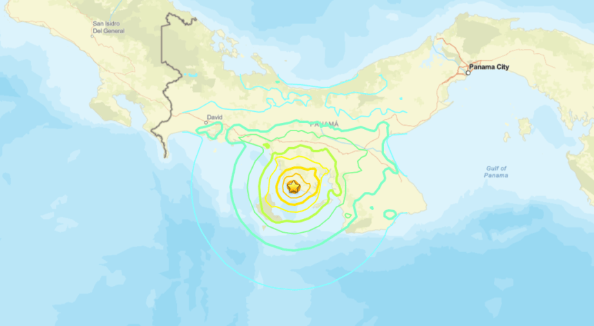 Otro terremoto estremece Panamá: Magnitud entre 6,6 y 6,9 en río Grande, más cerca de Costa Rica