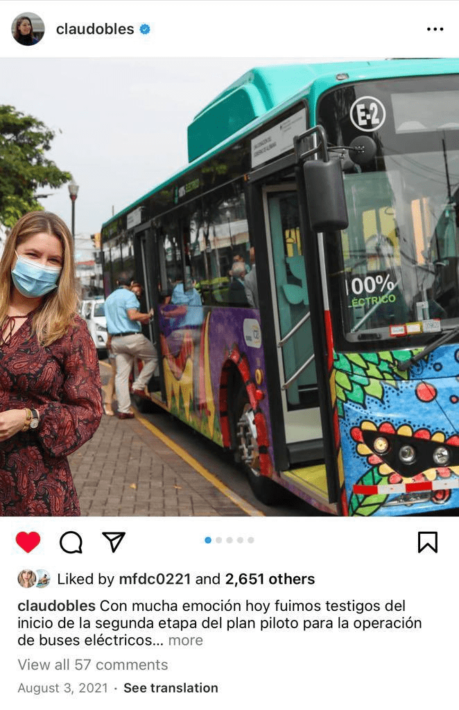 Claudia Dobles buses electricos