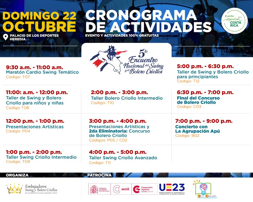 Cronograma domingo 22