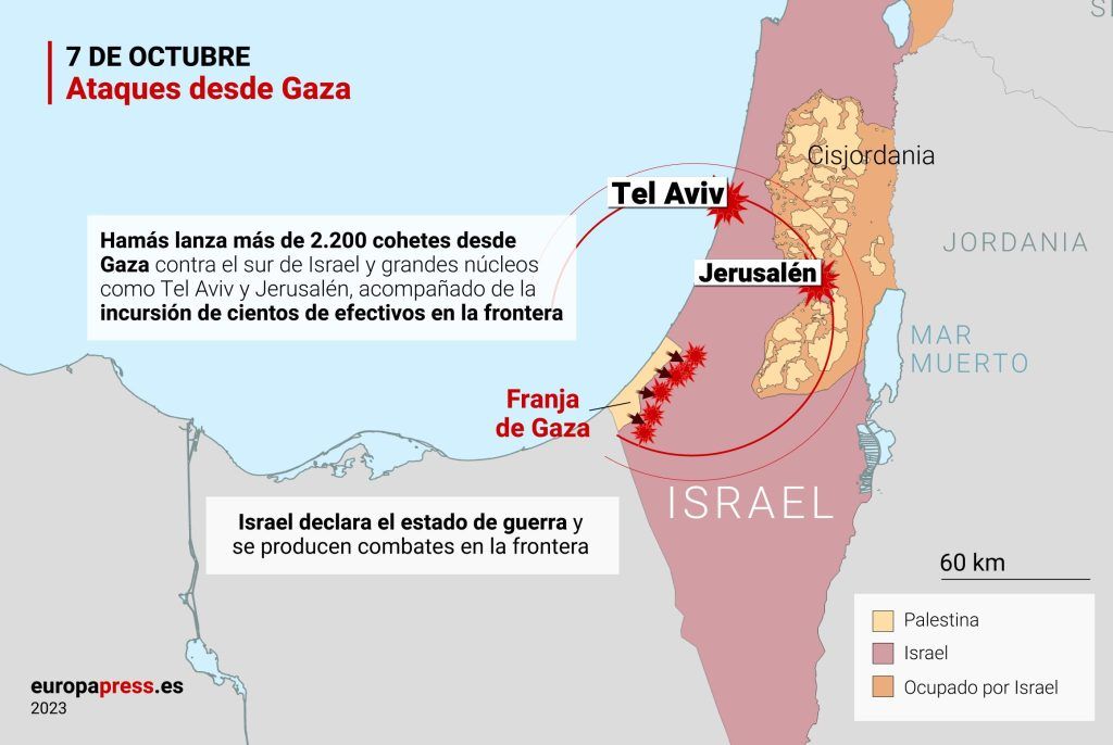Mapas e infografías: La situación de la guerra en Israel al día 28 fotonoticia 20231009144058 3101581149 9999